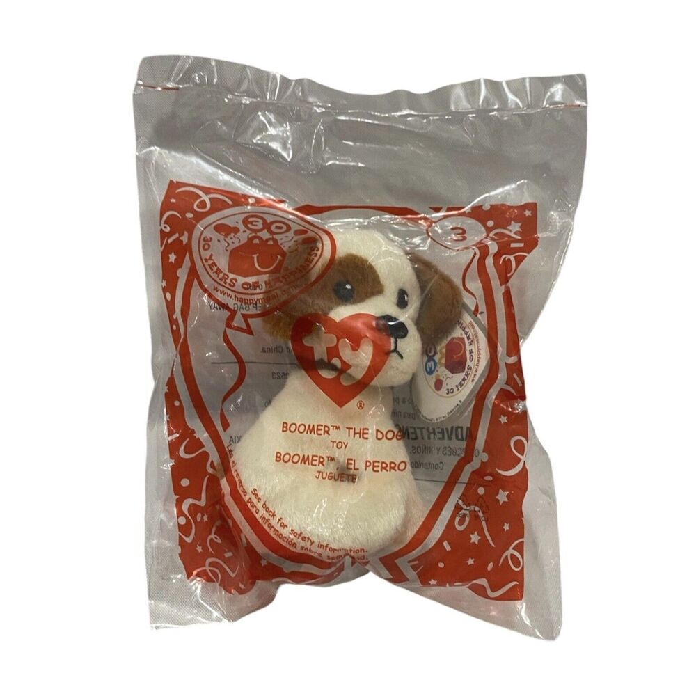 McDonald’s 2009 TY Beanie Babies Boomer The Dog #3 Happy Meal Toy